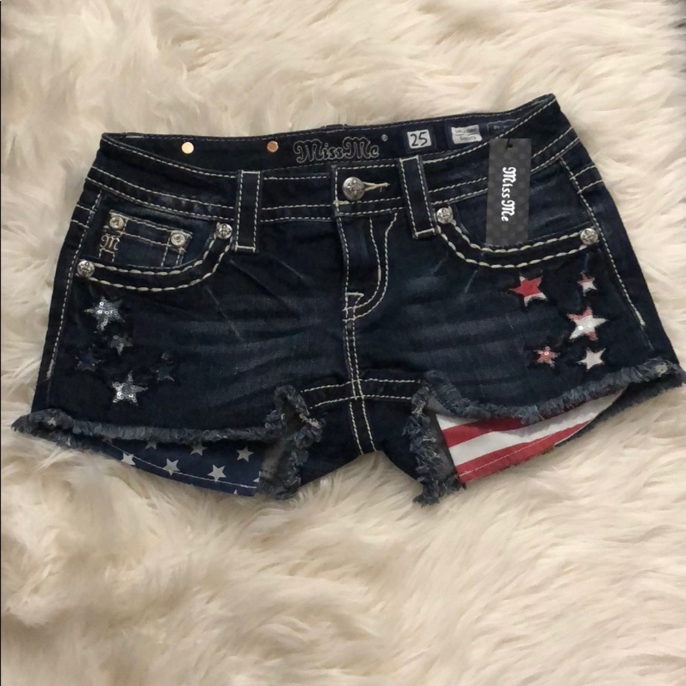 Miss Me patriotic shorts